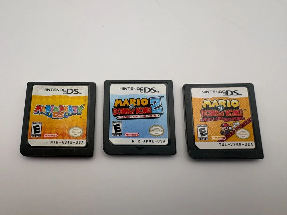 Nintendo DS Mario Bundle Party DS Mario vs Donkey Kong 1 & 2 Tested Authentic